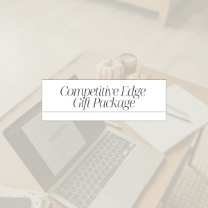 Text that says, "Competitive Edge Gift Package"