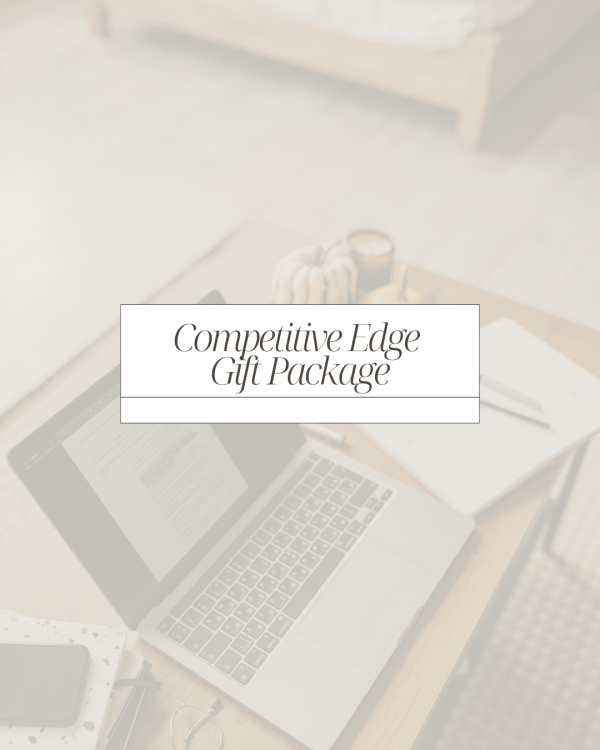 Text that says, "Competitive Edge Gift Package"
