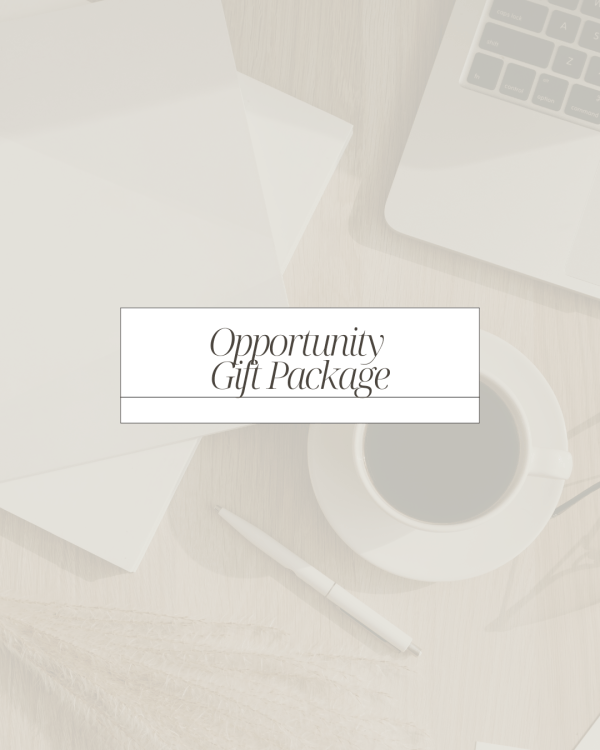 Text that says, "Opportunity Gift Package"